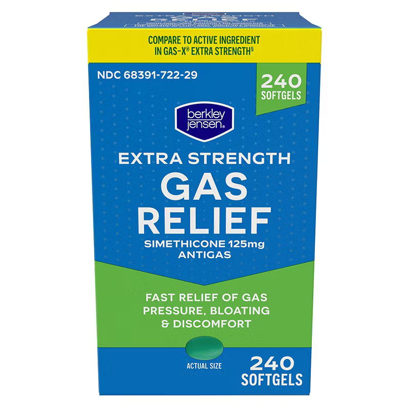 Extra Strength Gas Relief Simethicone 125mg 240ct Anti Gas Compare Gas X EXP1/27