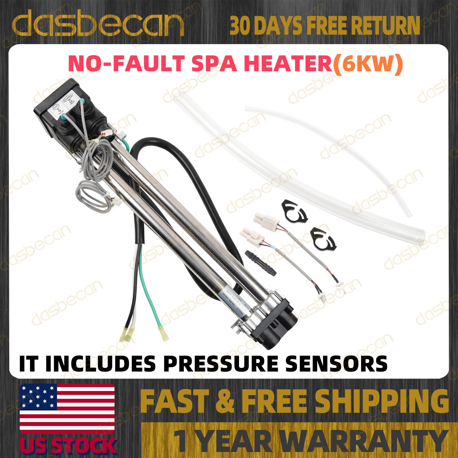 No-Fault Spa Heater For Hot Spring Watkins Tiger River Limelight 6kW 120V-240V