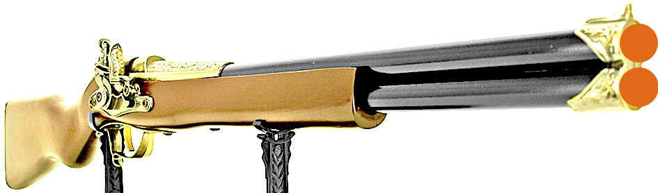 34" NEW! Vintage 1688 FLINTLOCK RIFLE Replica Short Double Barrel Classic GUN
