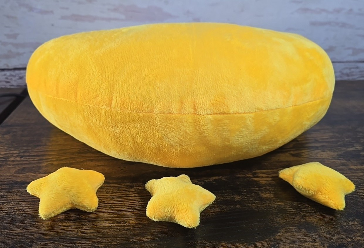 Newborn Photo Prop Moon Pillow & Stars Yellow Love You to the Moon Posing