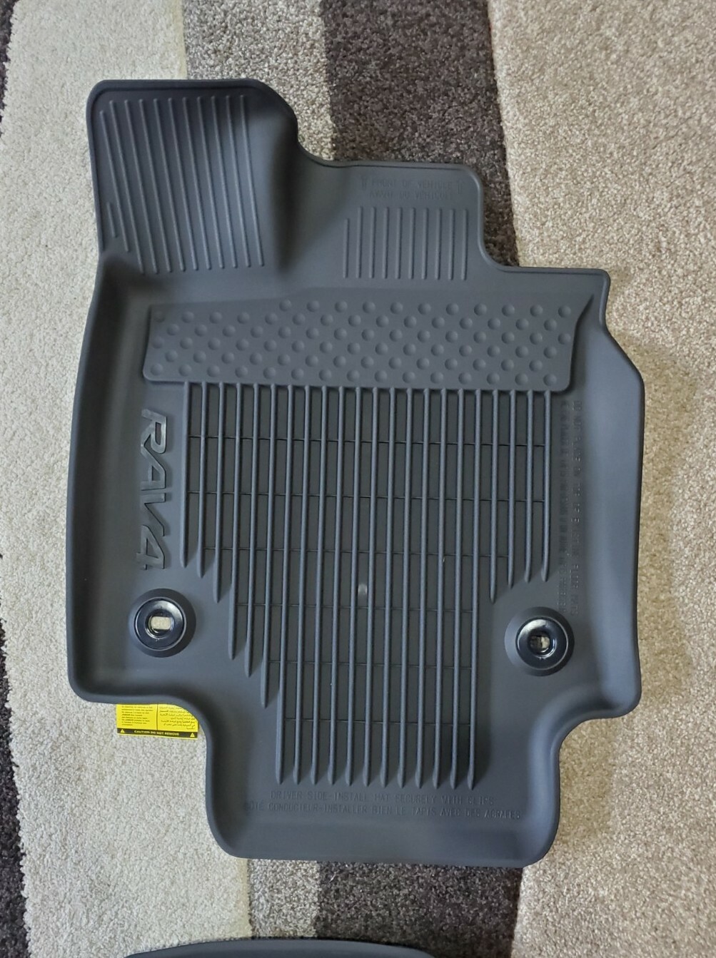 2019-2025 TOYOTA RAV4 FLOOR MATS RUBBER ALL WEATHER GENUINE OEM 3PC SET BLACK