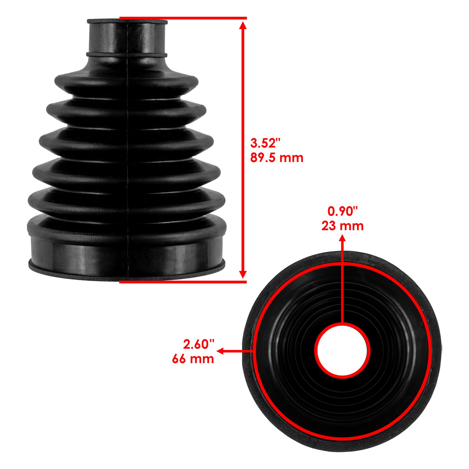 Front Outer & Inner CV Axle Boot For Honda Pioneer 500 SXS500M2 2017 2018-2021