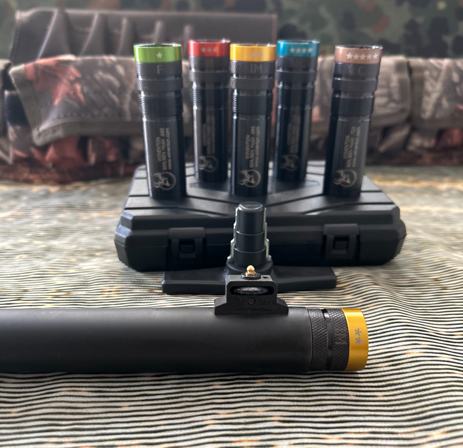 Beretta/Benelli Mobil Thread Extended Choke Tubes Set 12ga Black 5x / Winenton