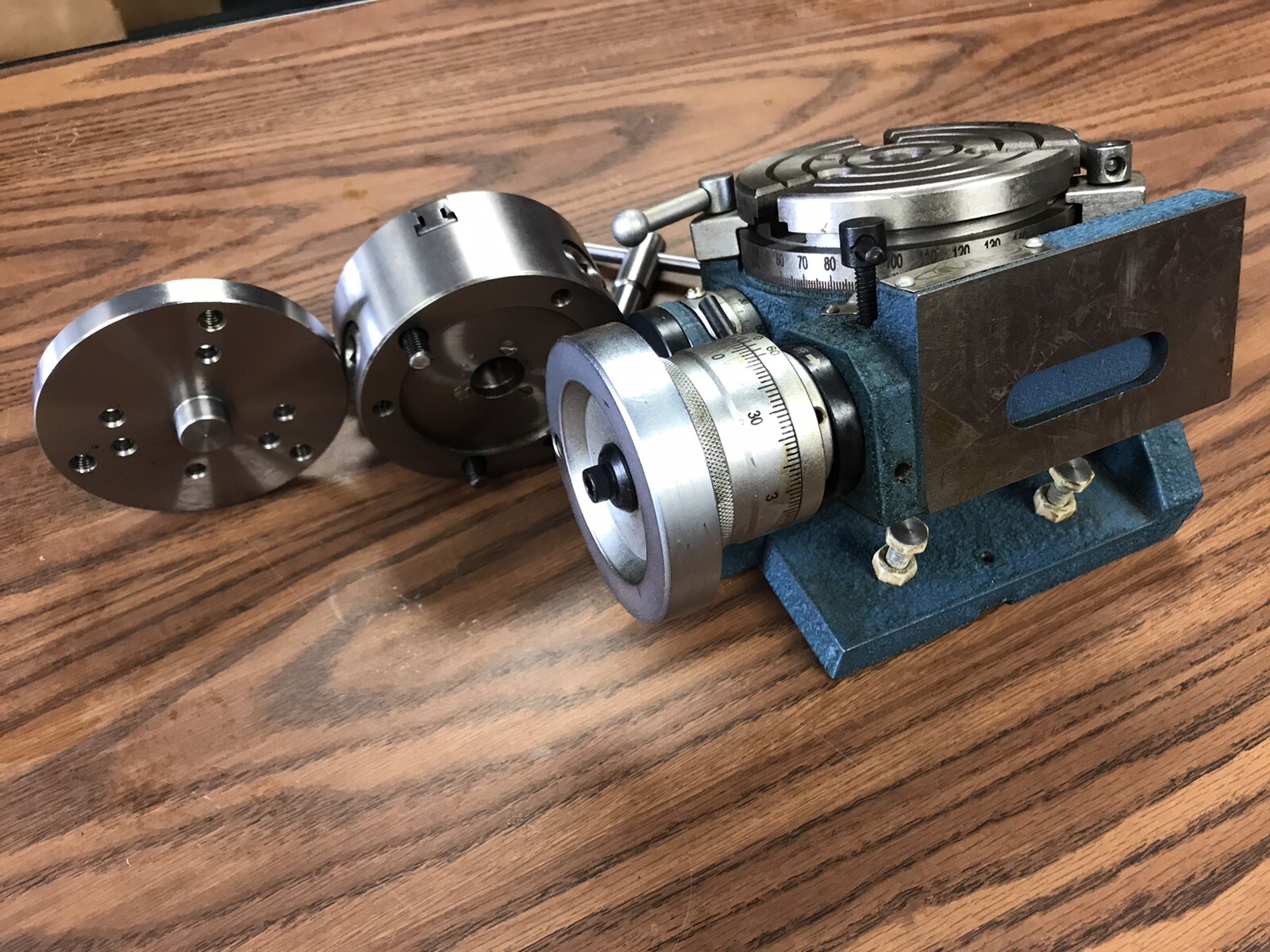 4-3/8"/110mm Heavy Duty Tilting Rotary Table W. 3 Jaw Chuck TSK-110in, 0403RT