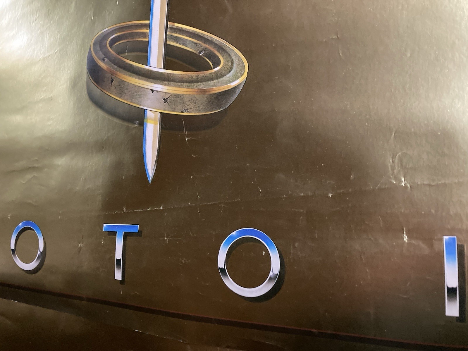 Toto IV 1982 Promo Poster Gold Metallic Foil Surface R