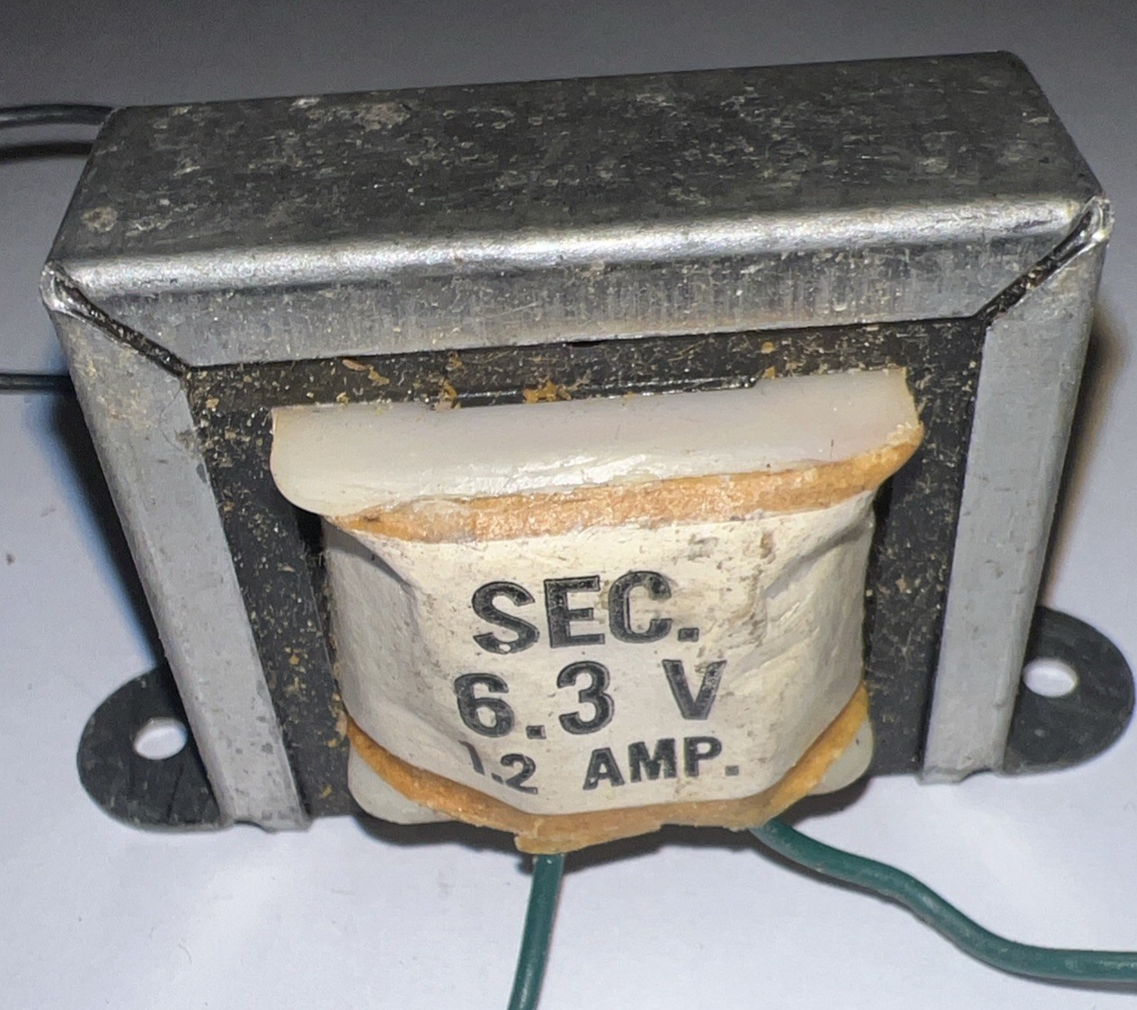 Filament Transformer 117vac Primary 6.3vac 1.2 Amps  New old stock Model 27-050