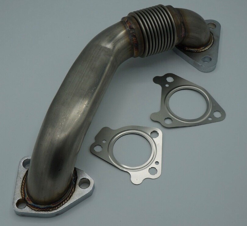 6.6L Duramax Heavy Duty Upgraded 304SS Up Pipes W/ Gaskets For 01-16 GMC Chevy