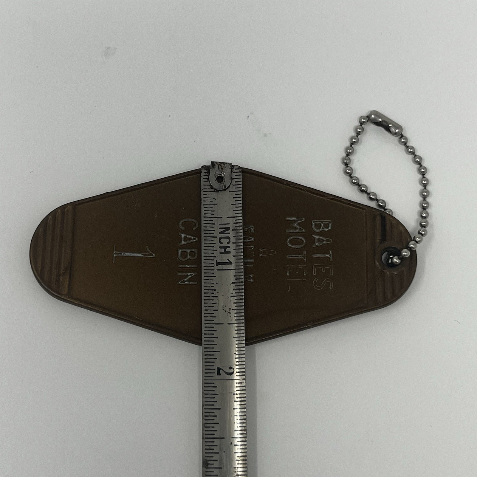 Psycho Bates Motel Horror Film Motel Room Keychain Plastic Bronze-tone