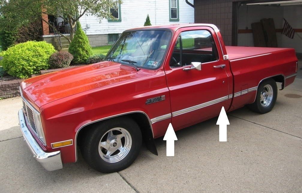 1973-1987 Chevy GMC Chrome Side Body Trim Molding C10, C20, C30, K10, K20, K30,