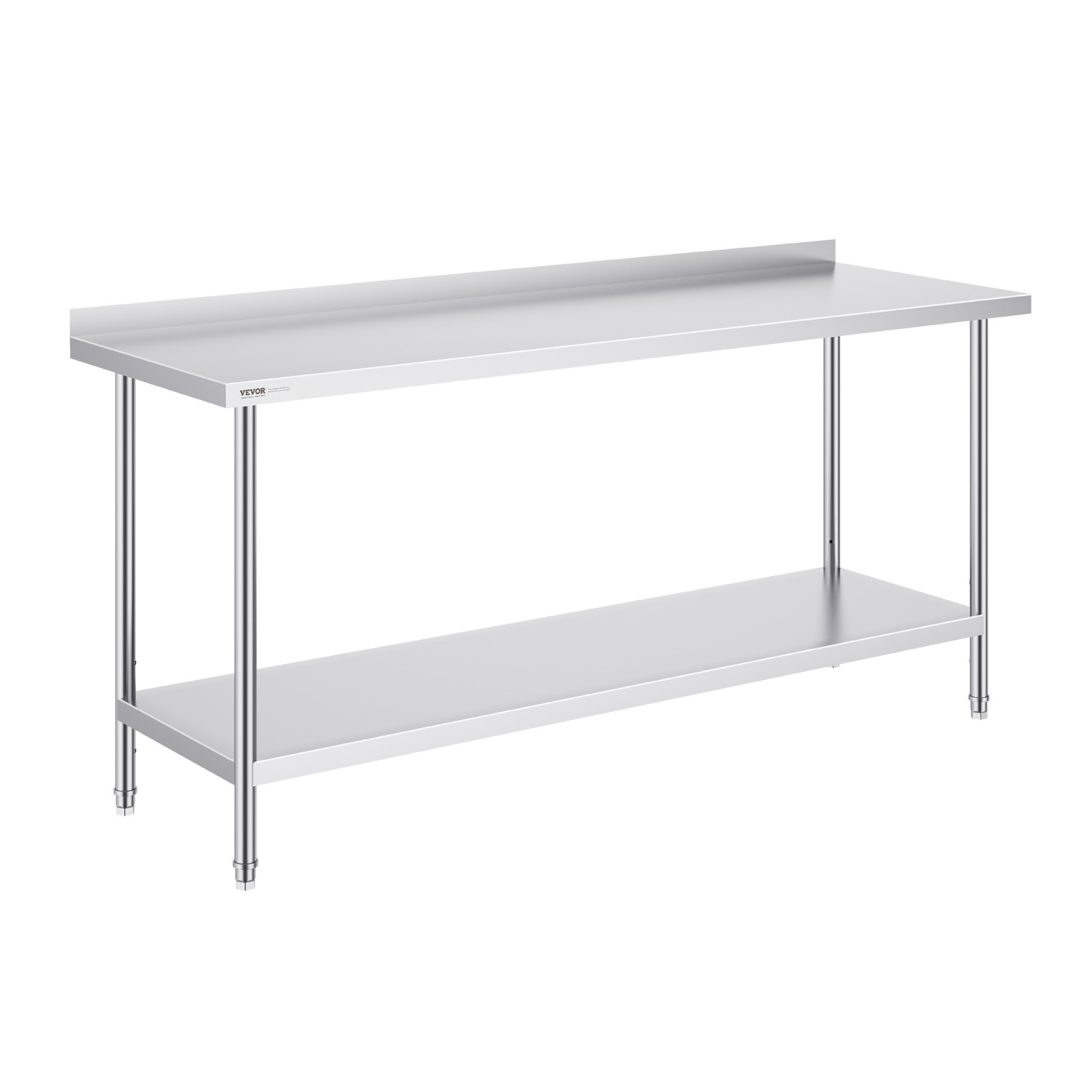 VEVOR Stainless Steel Work Table Commercial Kitchen Work Food Prep Table 24"x72"