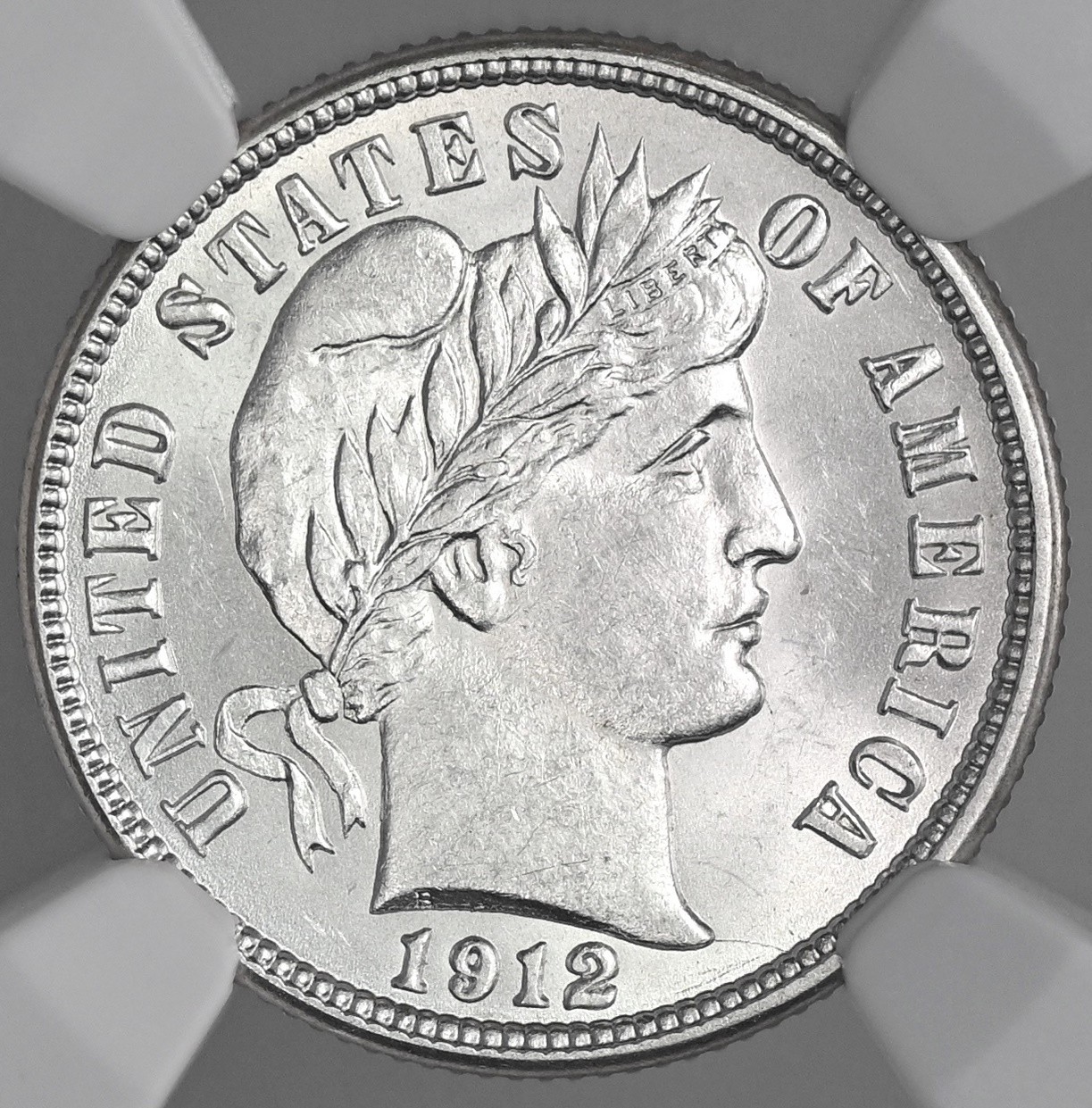 1912-S 10C BARBER SILVER DIME "SAN FRANCISCO" NGC MS61 #8404753-047