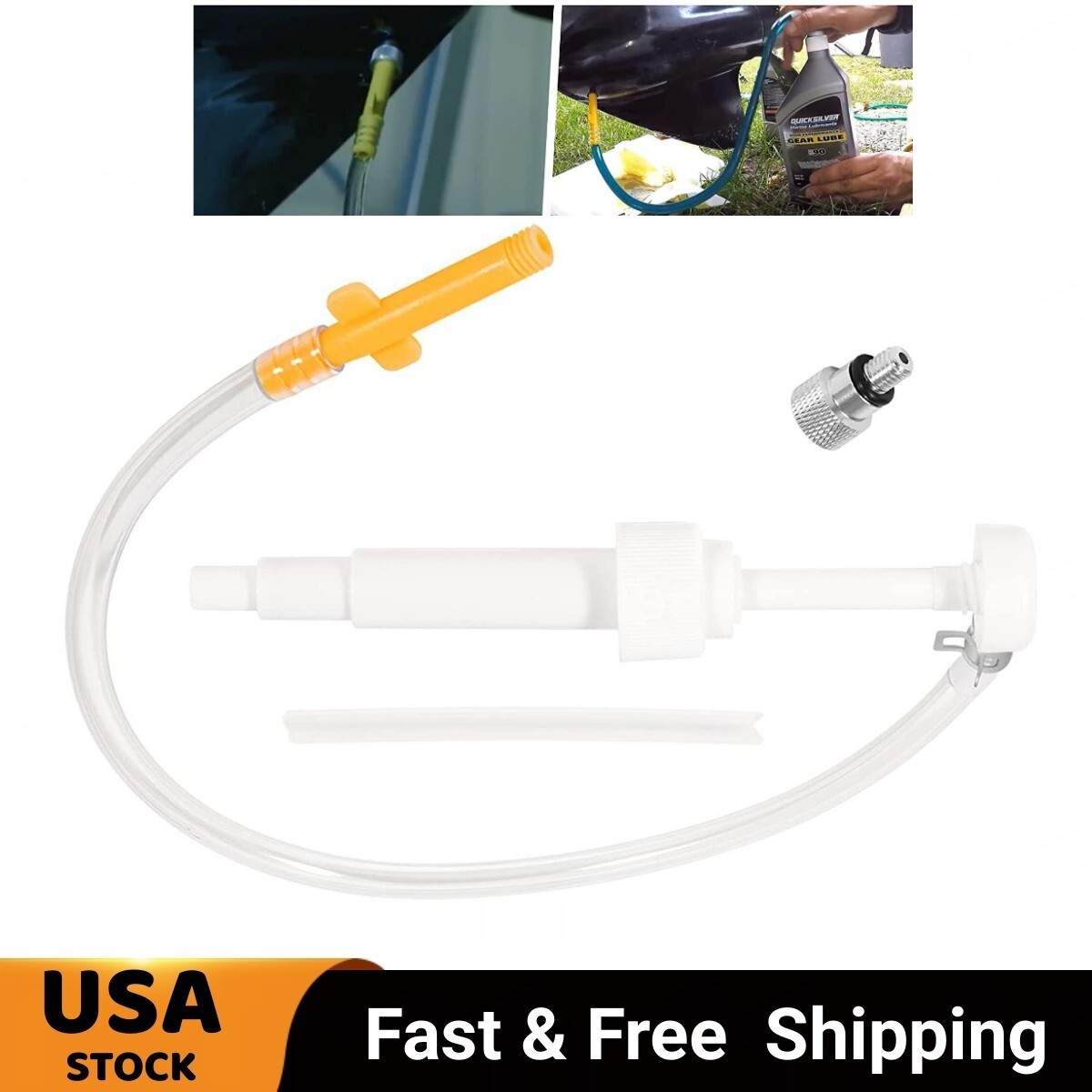 Marine Lower Unit Gear Oil Pump Manual Change Lube Boat Kit for Outboard