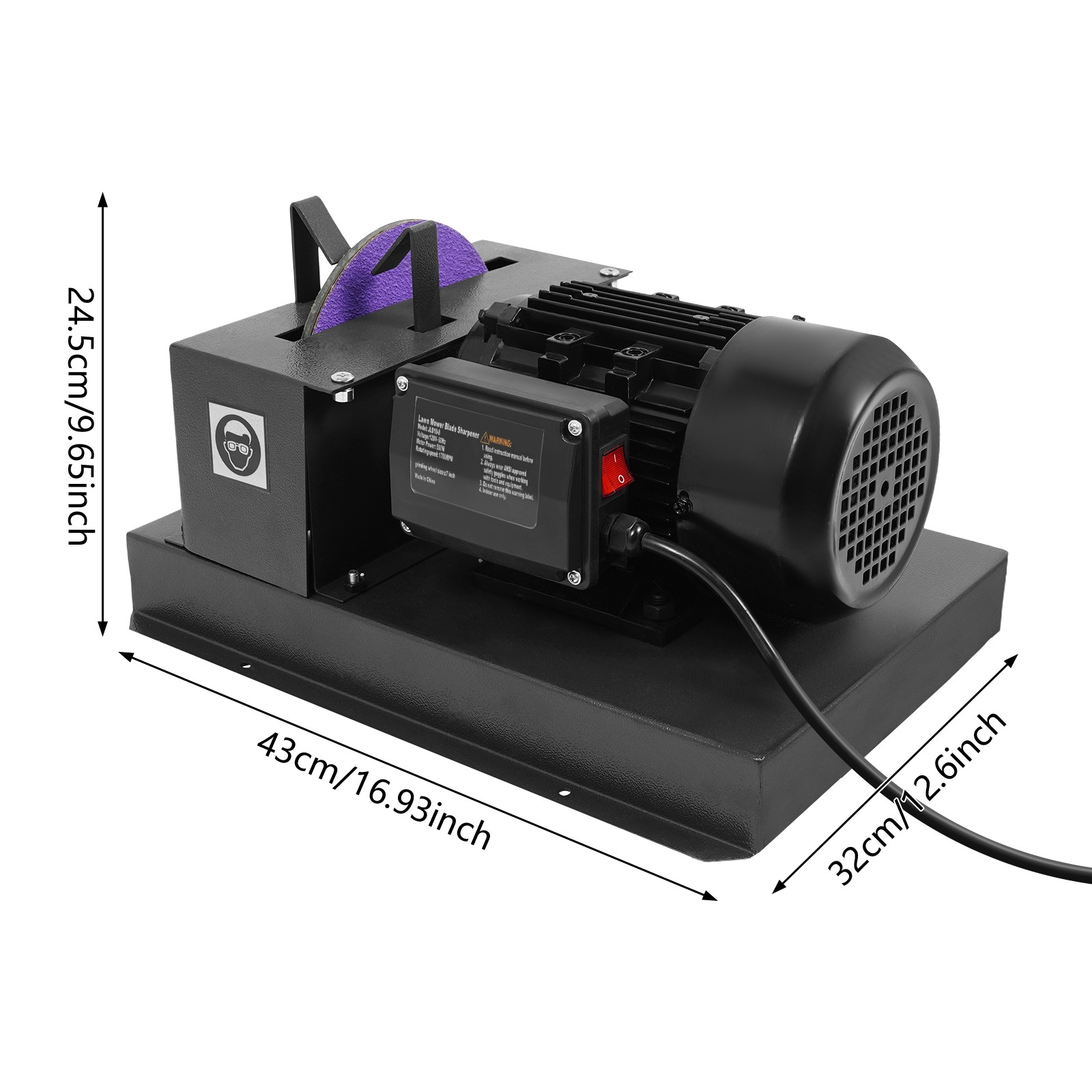 Lawn Mower Blade Sharpener Blade Sharpening Blade Grinding Machine 1700 RPM 500W