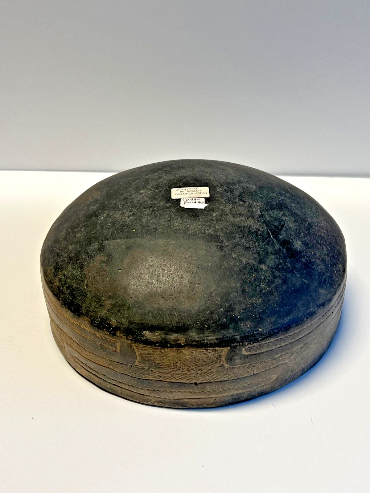 Antique Native American Indian Caddo Friendship Clay Pottery Bowl; Highly Etched