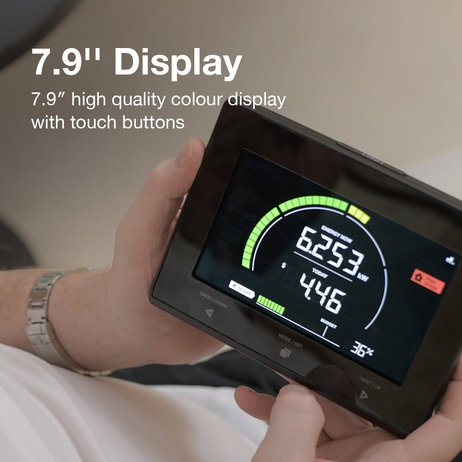 Efergy E-Max Kit EMAX-CT-US 7.9" Color Energy Monitor No Wi-Fi required.