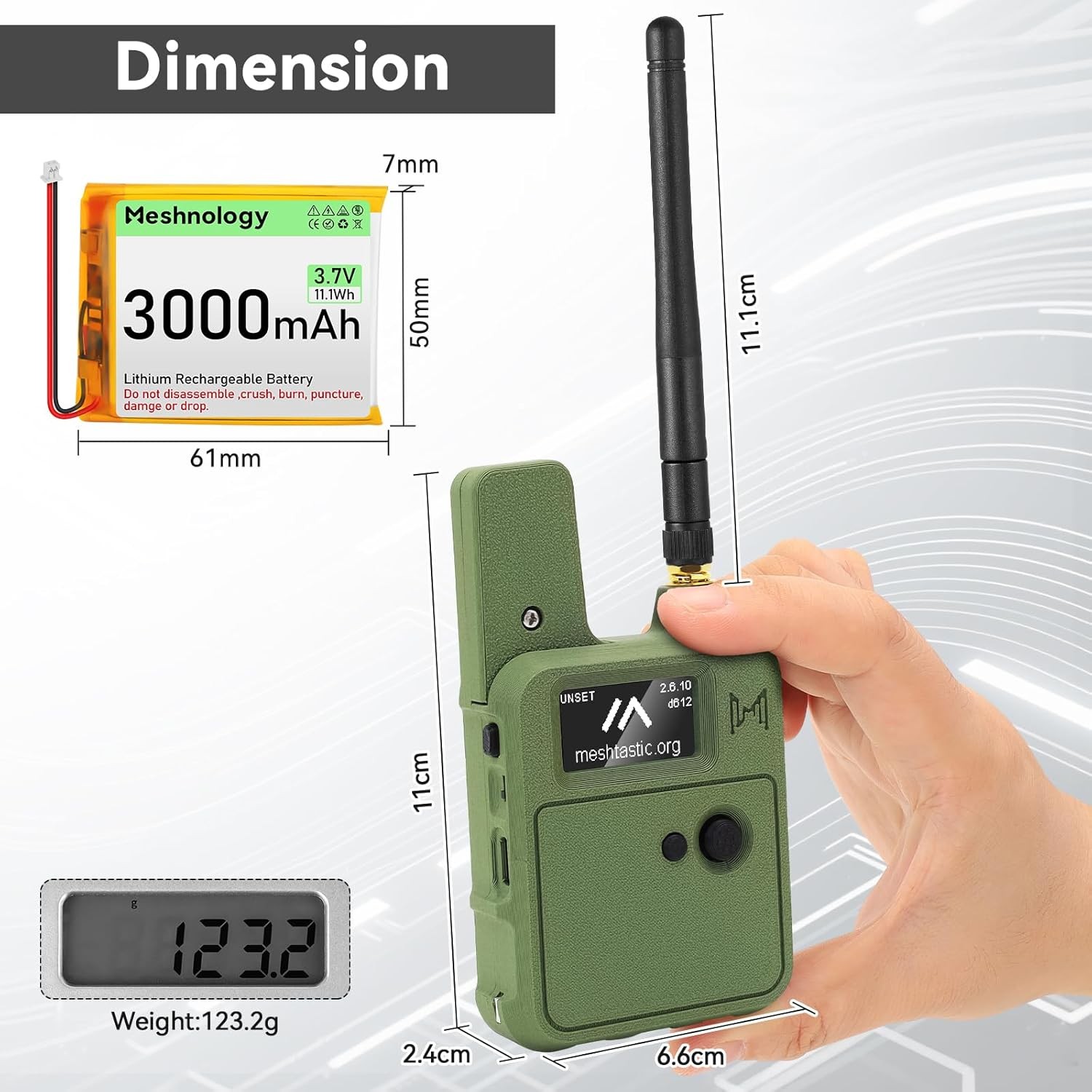 Wio Tracker L1 Meshtastic Node Meshnology Board Kit Bluetooth GPS +Battery+ Case