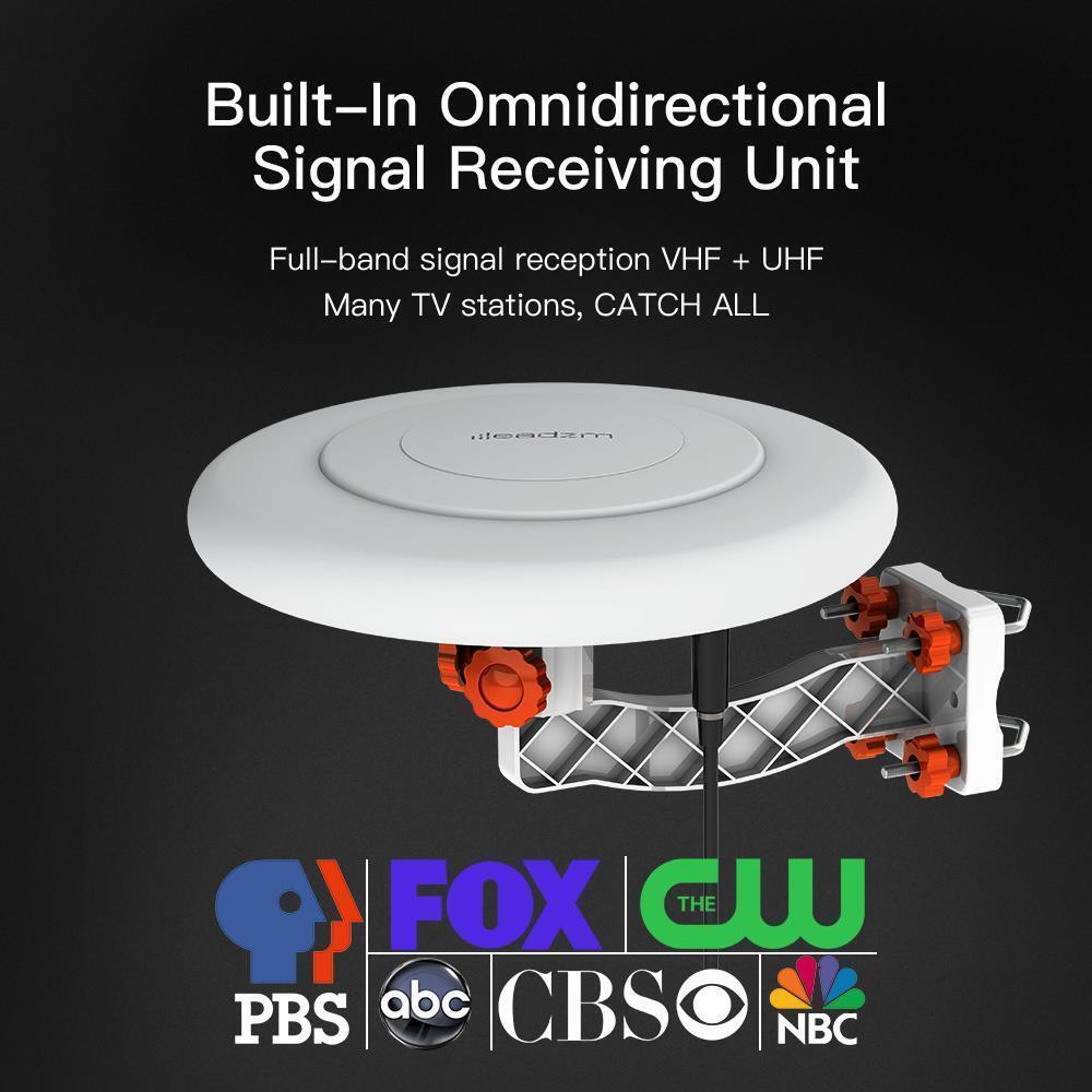 360° Home Video Omni-Directional Outdoor Amplified TV Antenna HDTV 1080P 4K