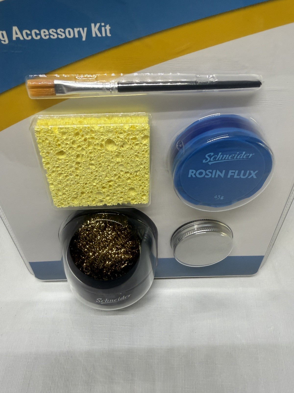 Schneider Soldering Accessory Kit: Paste/Tinner/Brush/Cleaner/Sponge/+ ~ #58008