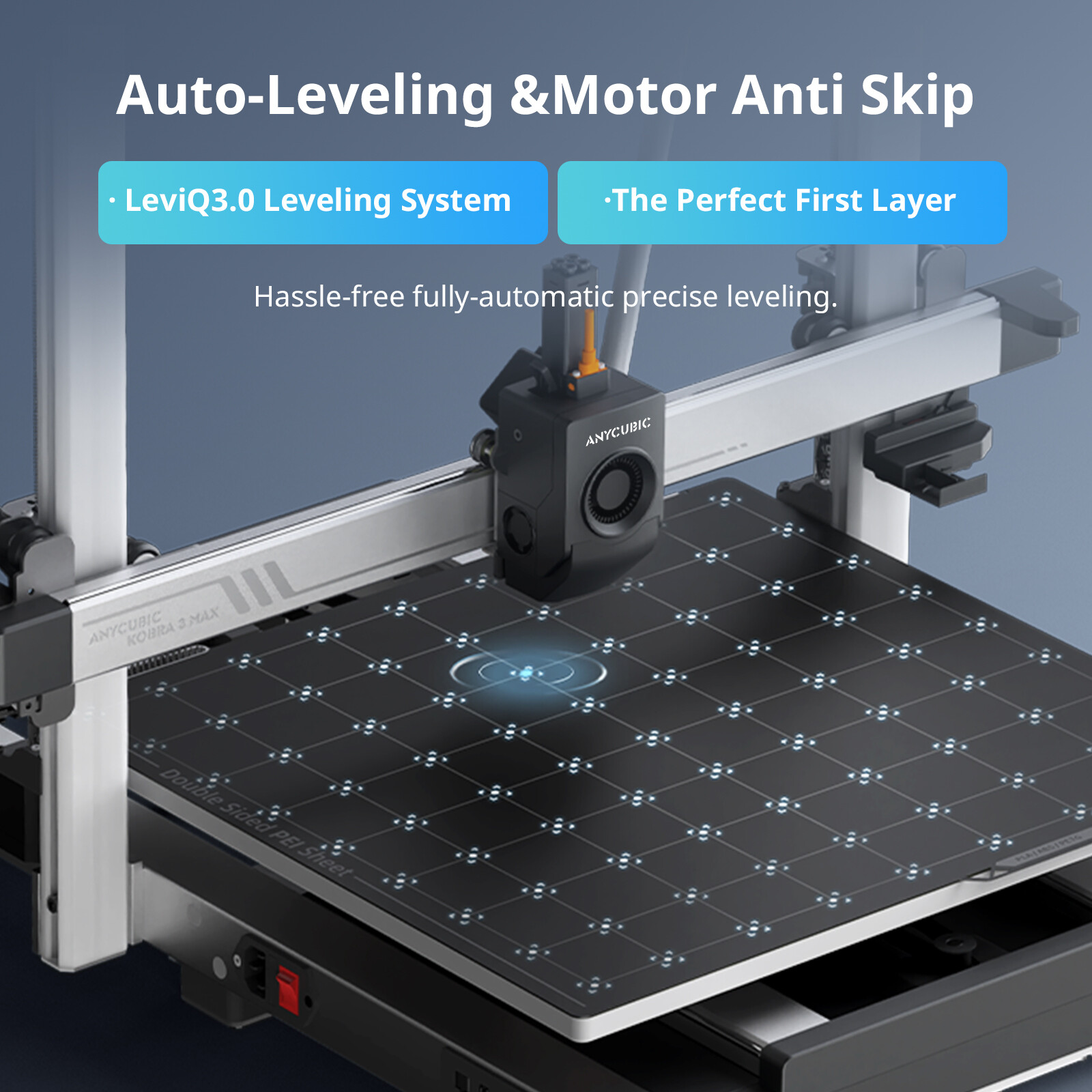（OPEN BOX) ANYCUBIC Kobra 3 Max Combo Big 3D Printer 600mm/s Multicolor Print