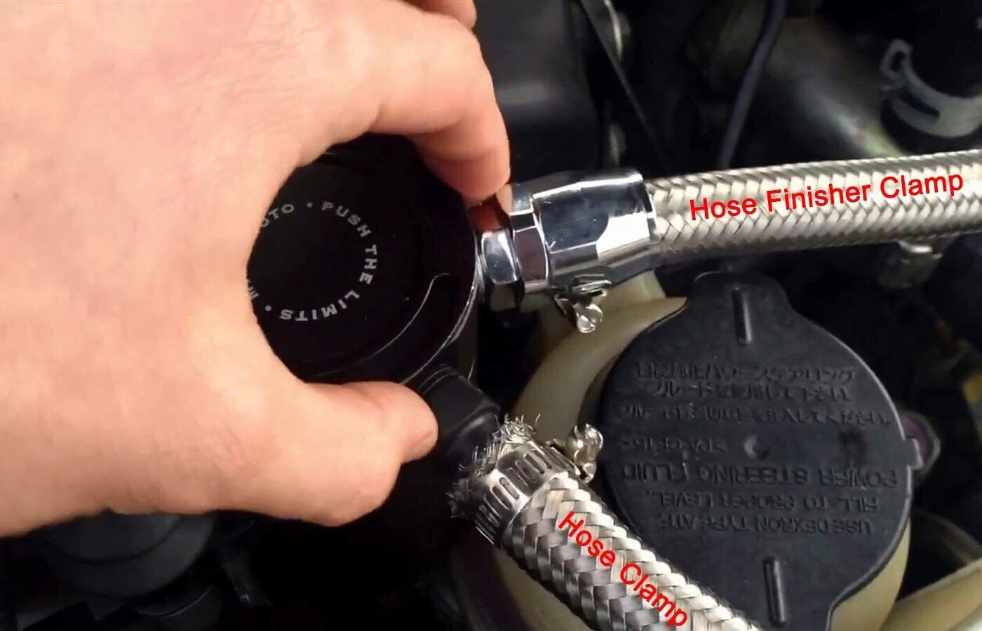 2/5/10pc 4/6/8/10/12AN Hex Hose Finisher Clamp Screw Band Hose End Cover Fitting