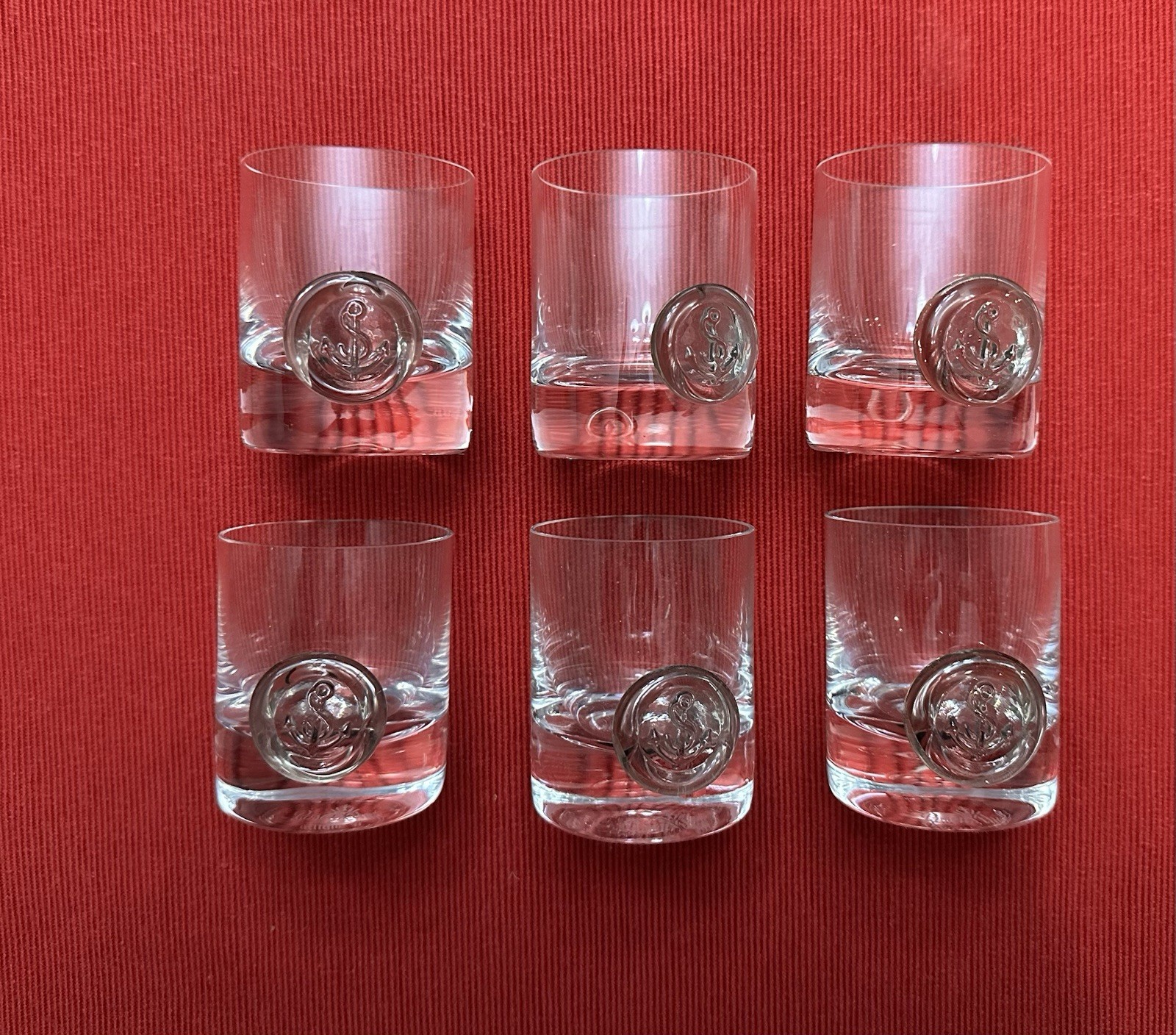 Vintage Rosenthal Bjorn Wiinblad Pirate Seal Anchor Shot Glasses Set of 6 w/ Box