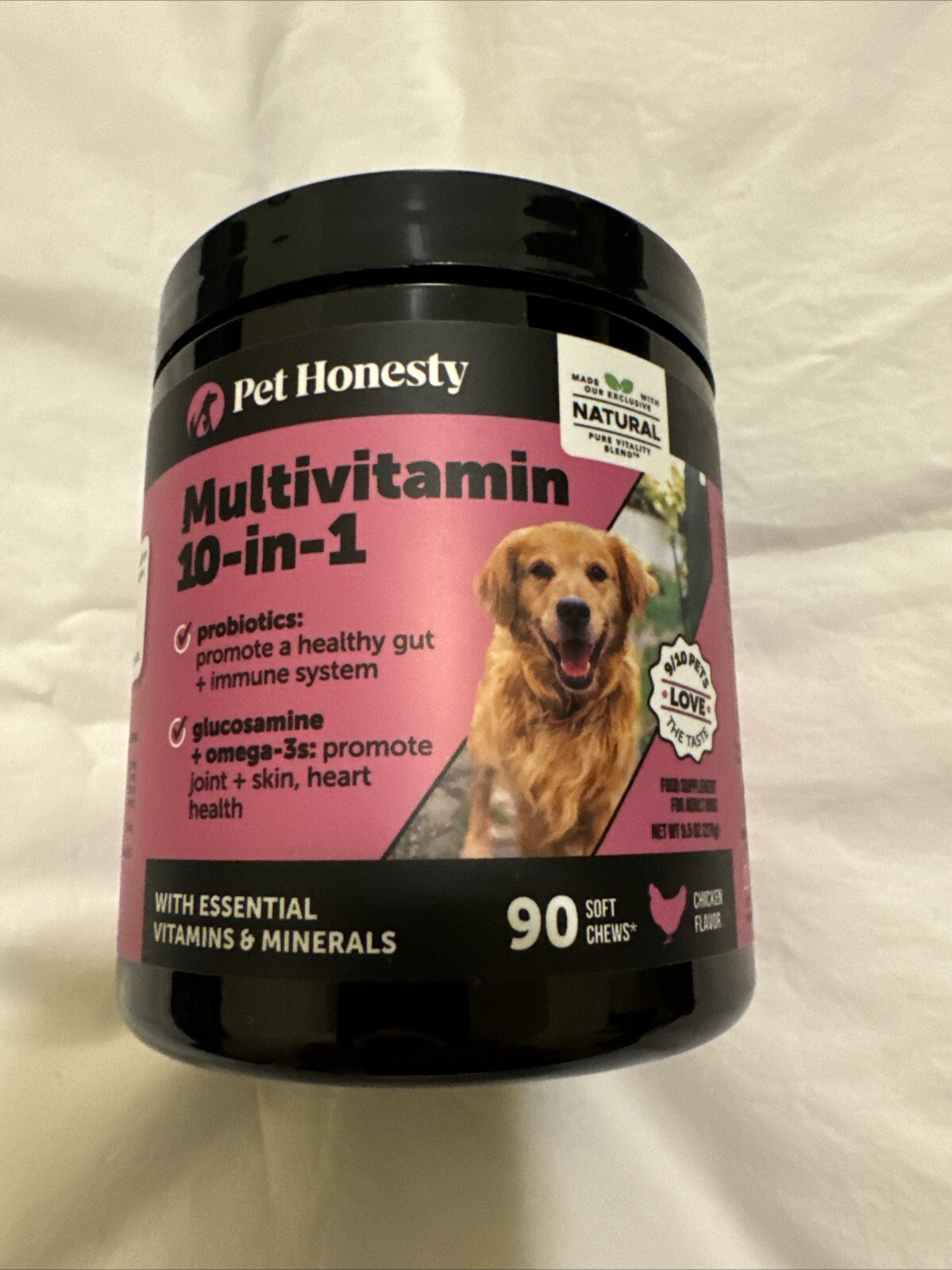 Pet Honesty Multivitamin 10-in-1 Chicken Flavor Supplement for Dog - 90ct