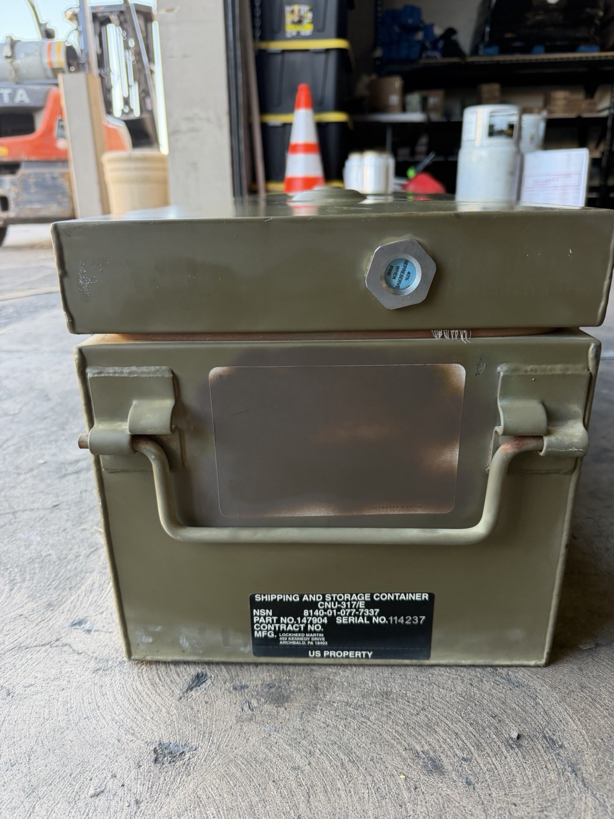 CNU 317/3 Military Surplus Missile Part Container
