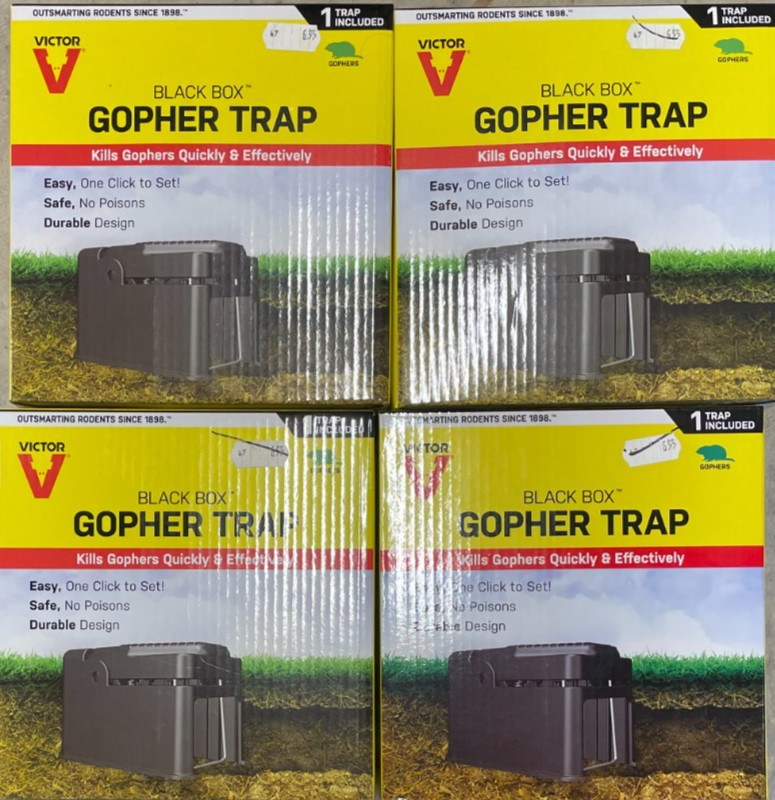 4 PACK Victor Black Box Gopher Trap