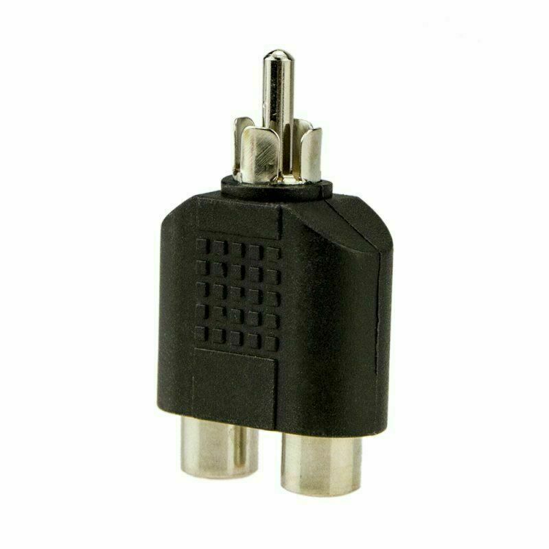 4x 1-Male to 2-Female Cable Adapter RCA Y Splitter AV Audio Video Plug Converter