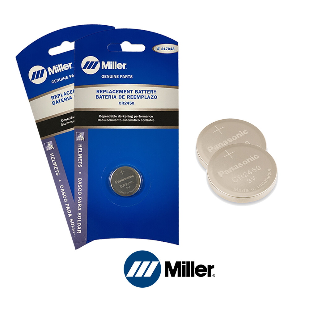 Genuine Miller 217043 Lithium Welding Helmet Battery (2 Pack)
