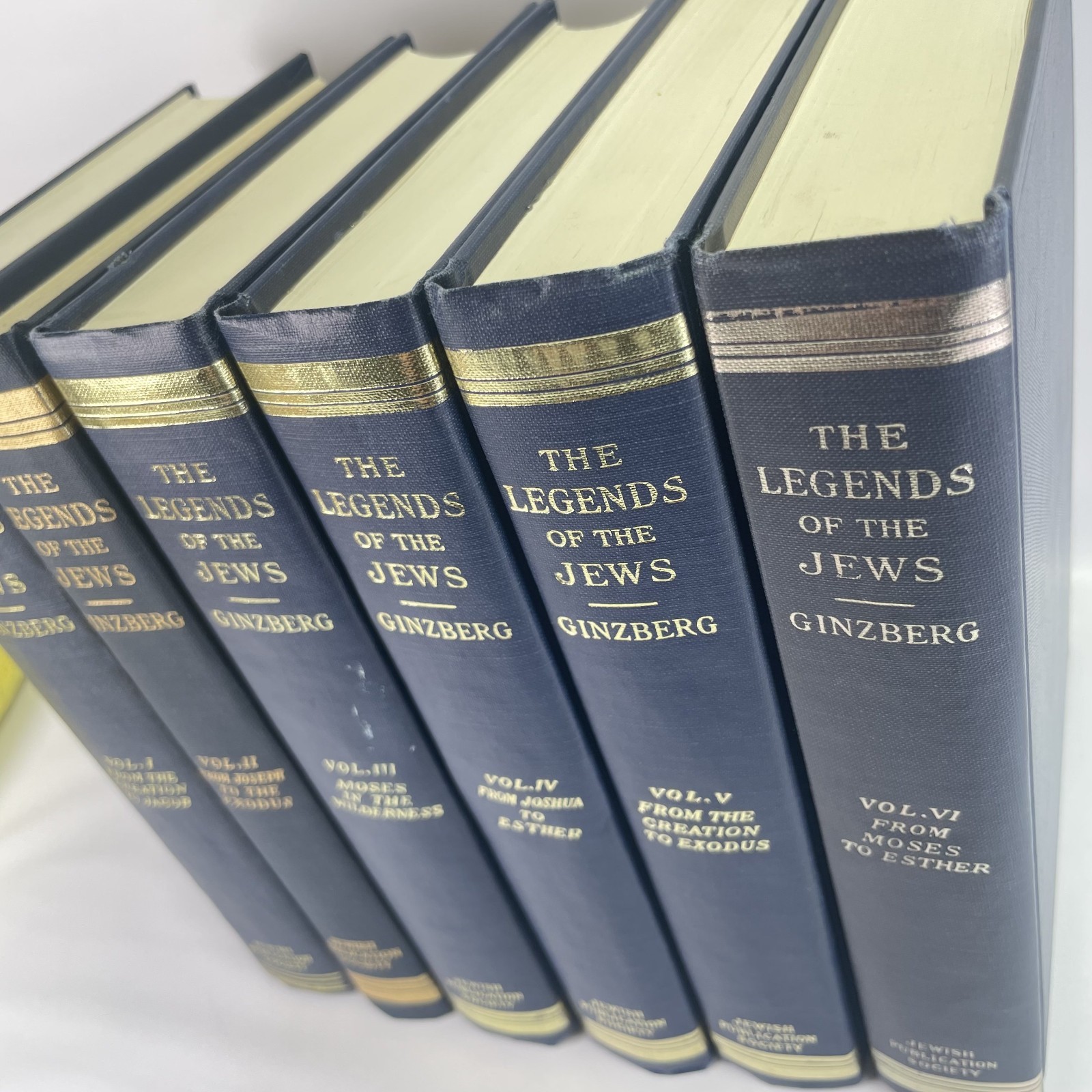 The Legends of the Jews 1-6 Volume HARDCOVER SET Ginzberg (Missing 7) *Read