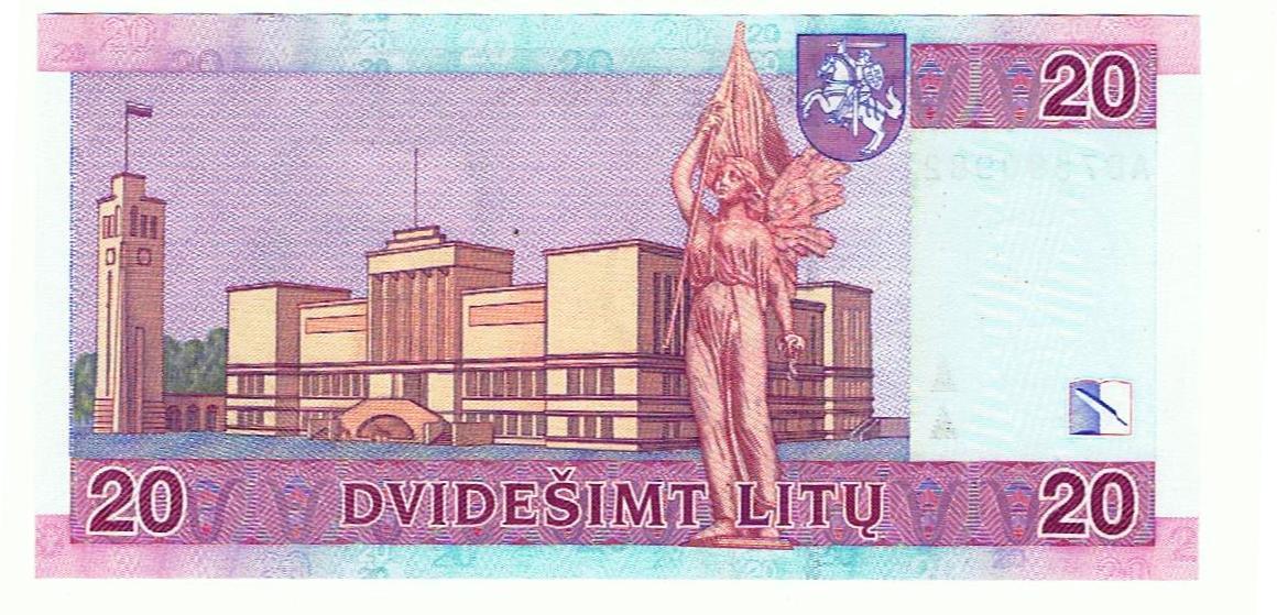 Lithuania - 20 Litu 2007 P#69 UNC!