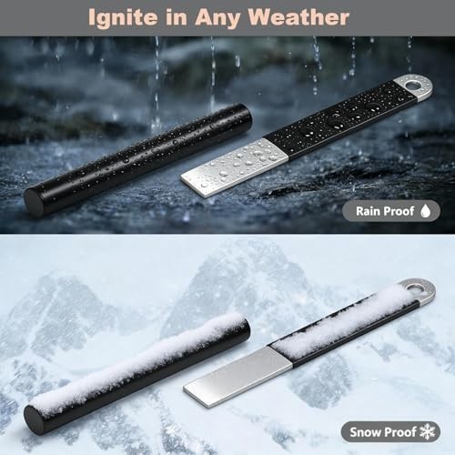 4 Portable Pocket Waterproof Ferrocerium Ferro Rod Fire Starter Survival Tool...