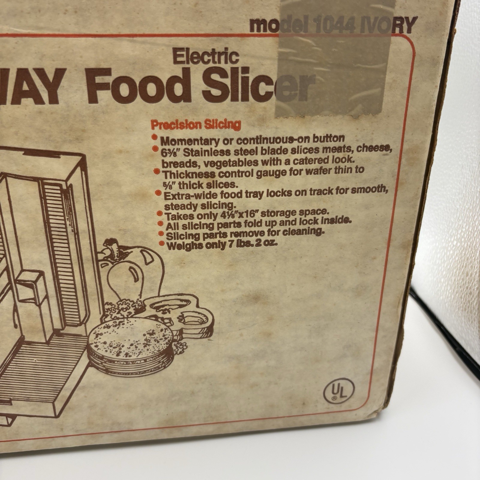 Rival 1044 Delicatessen Fold-Away Electric Food Slicer-Sliding Tray