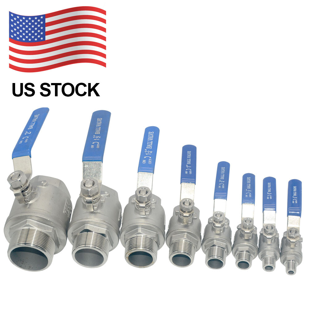 1/2" 3/4" 1" 1-1/2" 2" inch MALE to Female Ball Valve NPT stainless steel 304