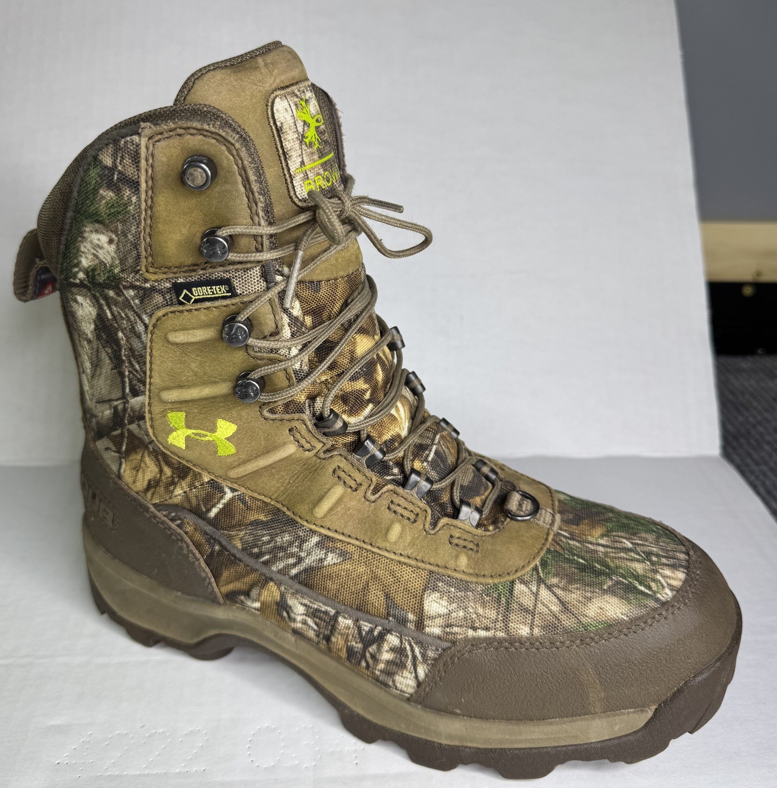 Under Armour Brow Tine Hunting Boots Waterproof GoreTex 800g Insulate Mens 8 EXC