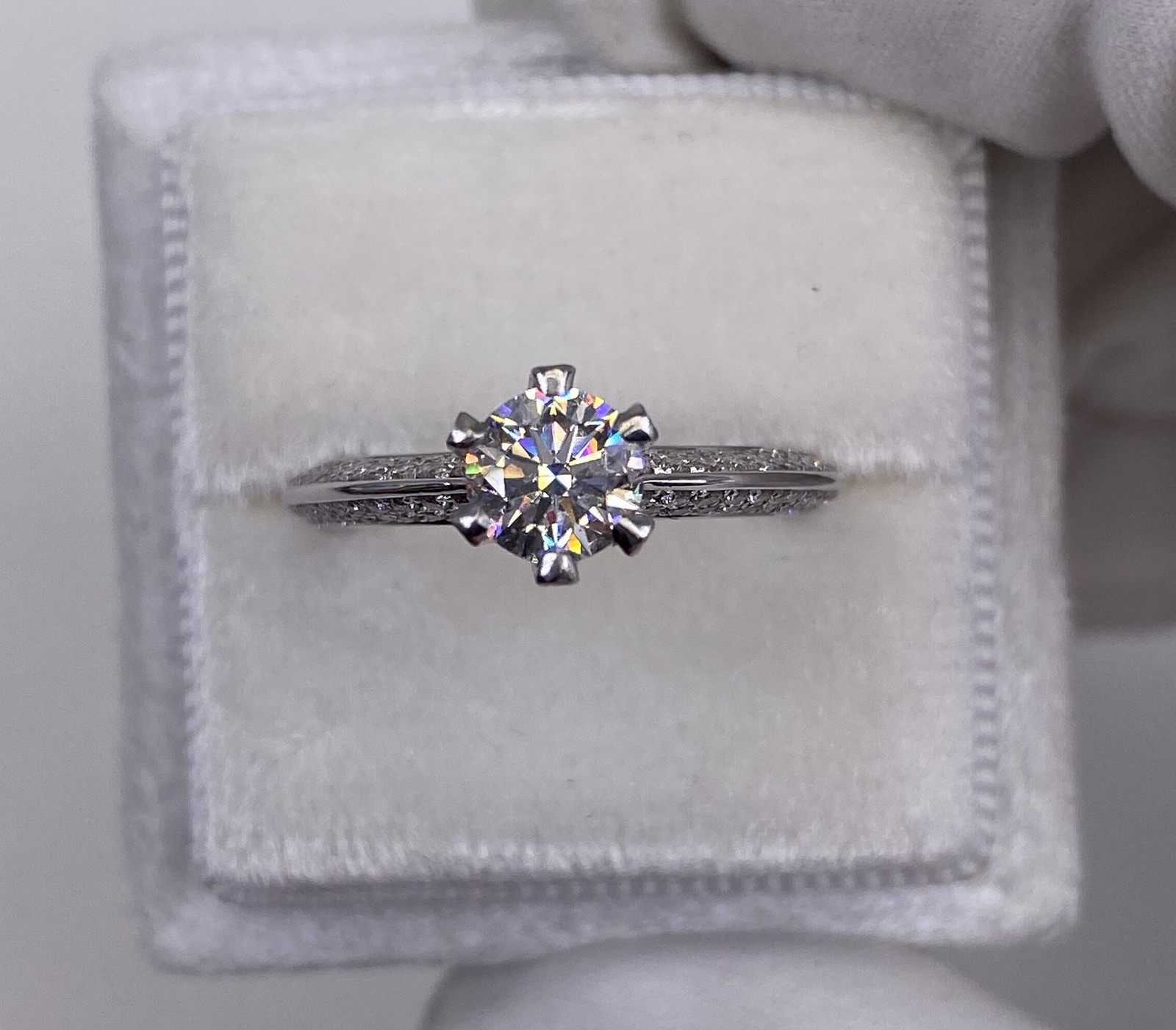 DIAMOND ENGAGEMENT RING ROUND VS1 E 1.6 CT GROWN LAB CREATED PLATINUM NEW SZ 4-9