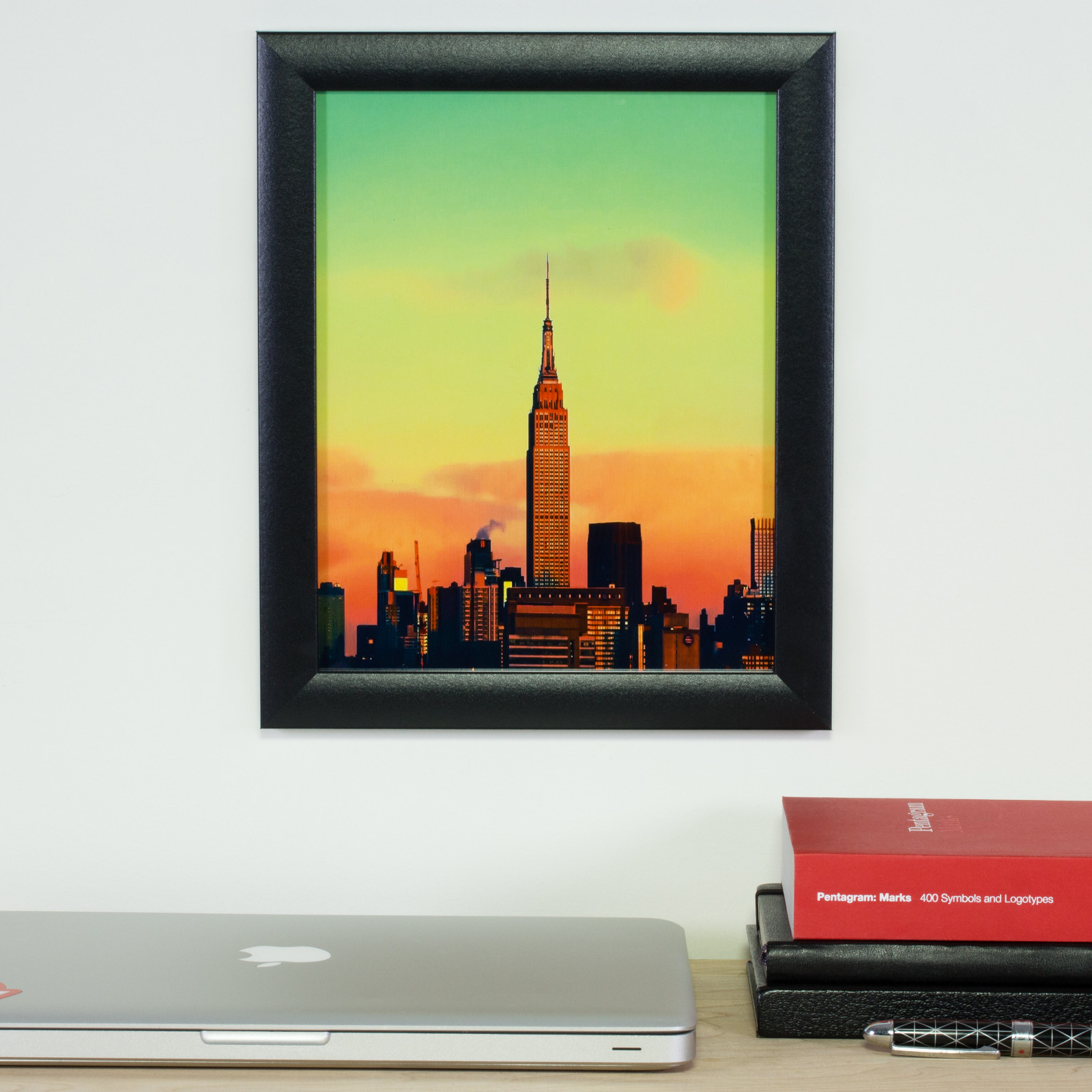 Craig Frames 1" Wide Modern Black Poster Frames, Uncommon Sizes, 18x18 - 25x35