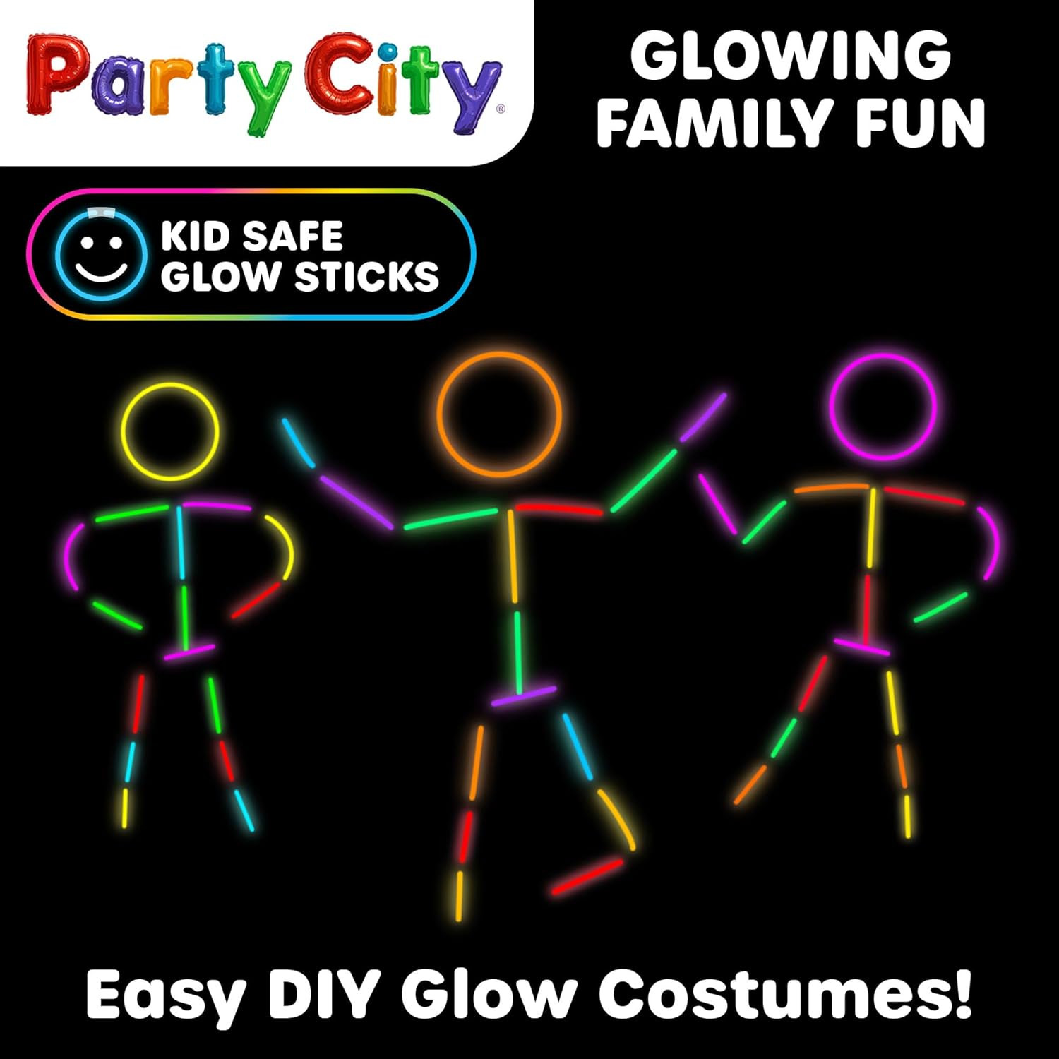 100 Glow Sticks Bulk Party Pack 8”– Neon Glow in the Dark Party Supplies, Glowst