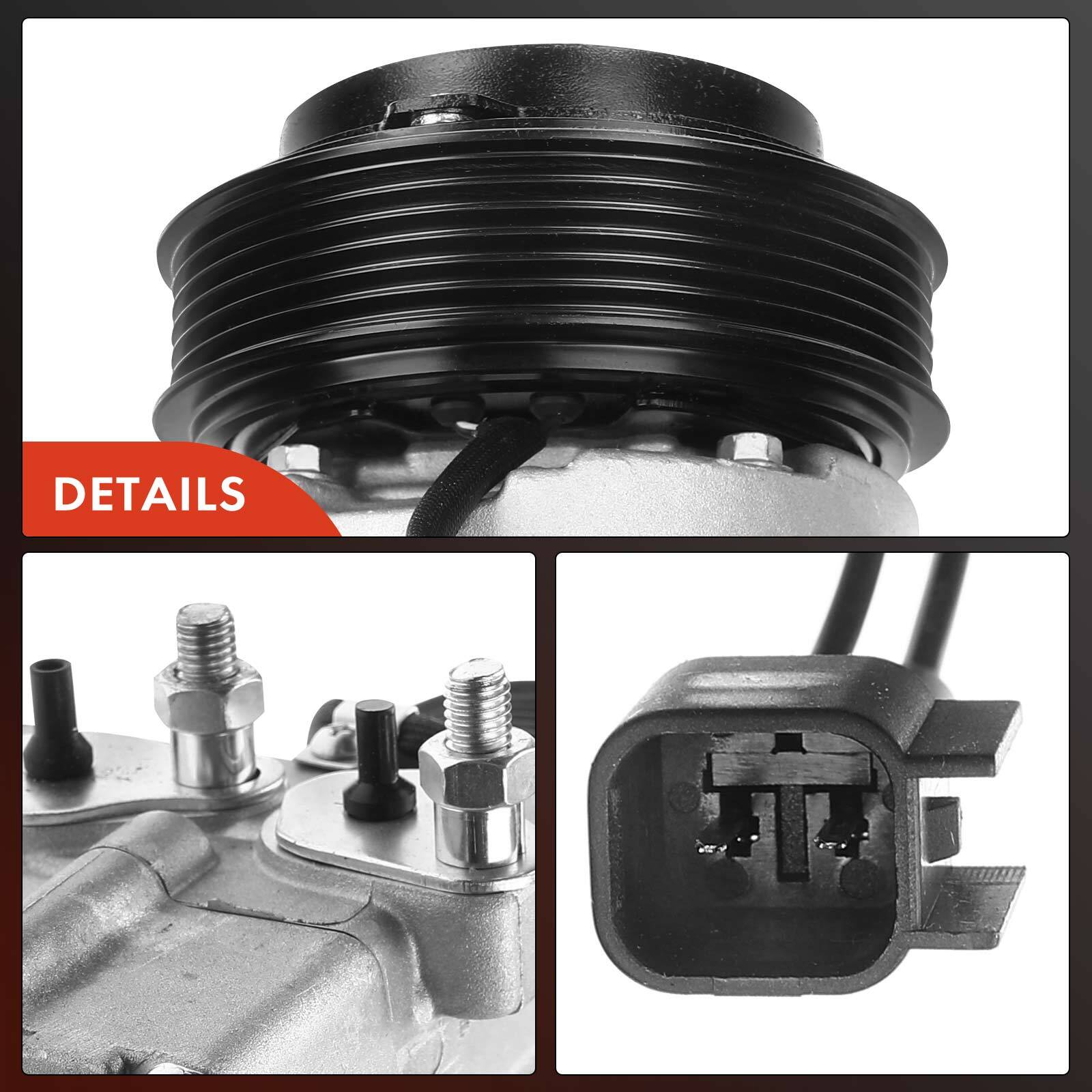 AC Compressor w/ Clutch for Ford F-150 2007-2014 F-350 F-450 F-550 Super Duty