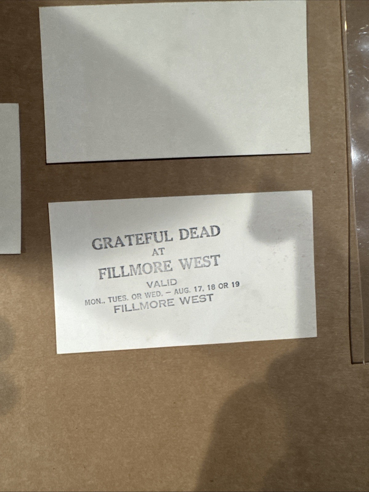 Grateful Dead BG-227 Tickets x 3 Miles Davis Quintet Jerry Garcia Fillmore West