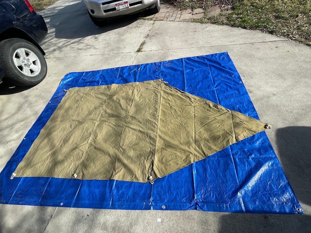 Original M1910 US Military Shelter Half EARLY RARE WW1 Doughboy Pre WW2 Tent Pup
