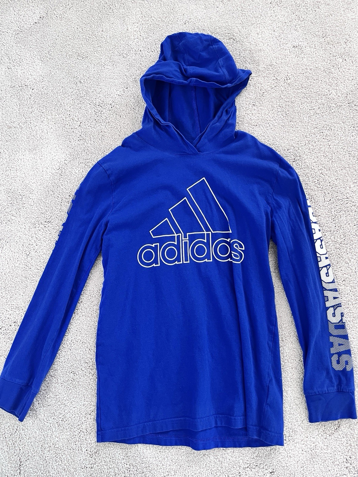 ADIDAS |  Boys Hooded Long Sleeve T-Shirt | Size M 10/12
