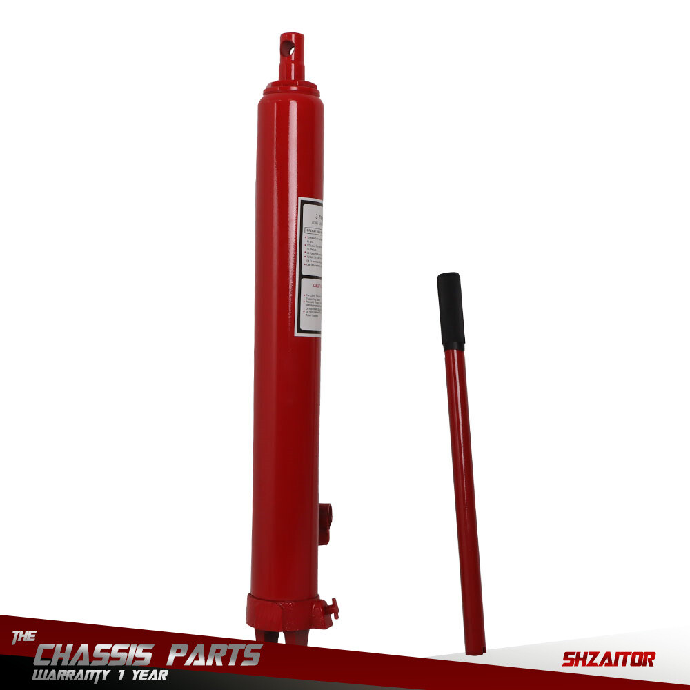 For Engine Lift Hoist Cherry Picker 3 Ton Hydraulic Long Ram Jack Manual Pump