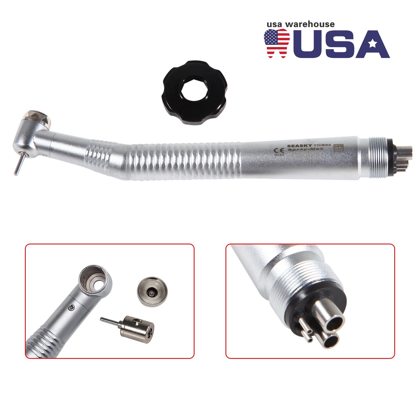 10pcs NSK PANA MAX Style Dental High Speed Handpiece Push Button 4 Hole Y1BA4 SK