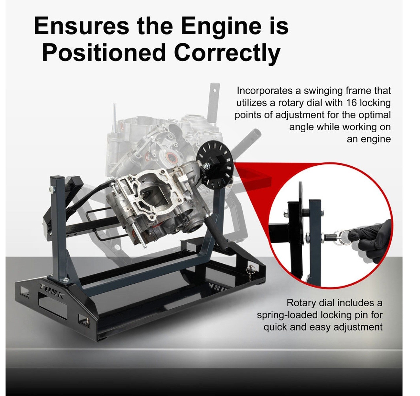 Tusk Motorcycle Engine Rebuild Rotary Stand Dirt Bike ATV Motocross Rotating