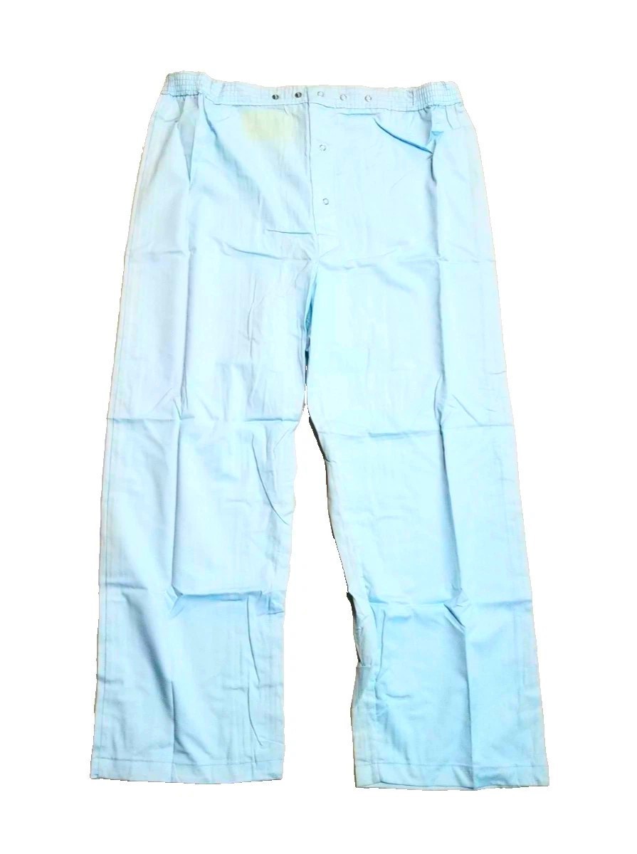 QTY (2) USGI ARMY Blue Pajamas PJ SLEEP Bottoms Pants MEDIUM NIB MADE IN THE USA