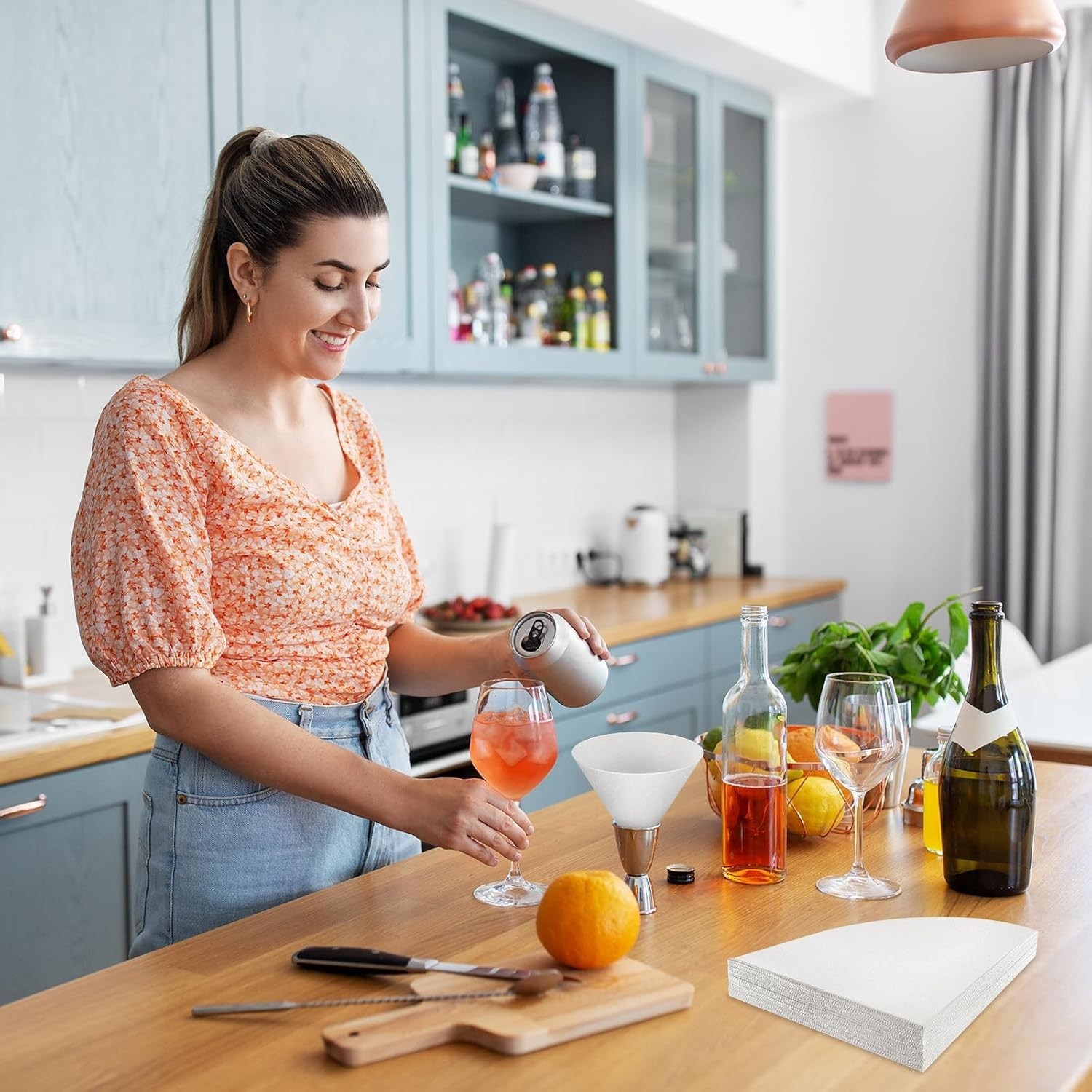 2 or 20Pcs Cooking Oil Cone Filters Non Woven Funnel Strainer for Deep Fryer