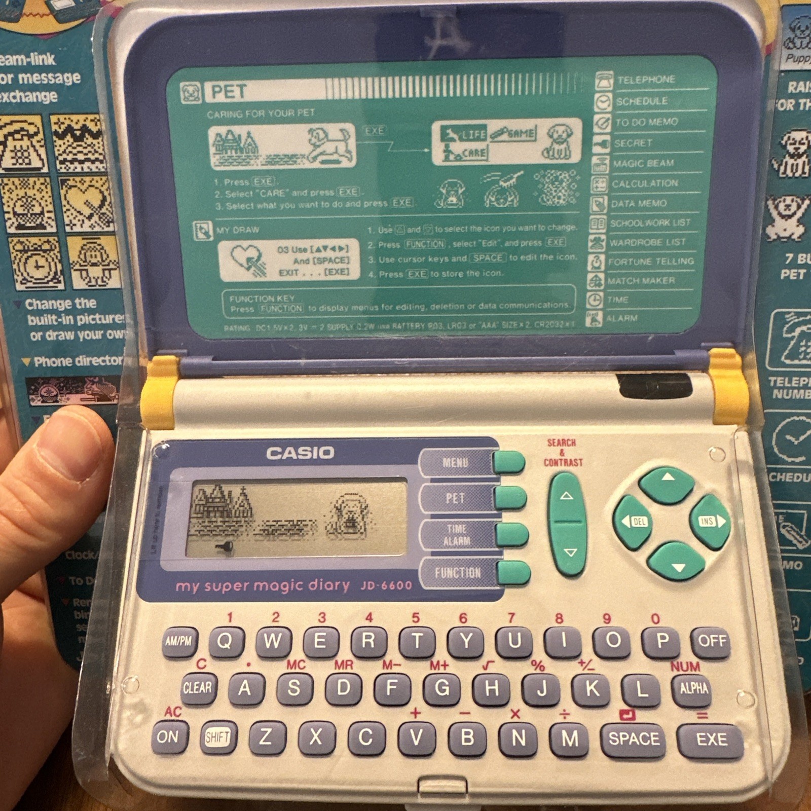 BRAND NEW RARE JD-6600 Casio My Super Magic Diary Pet Action