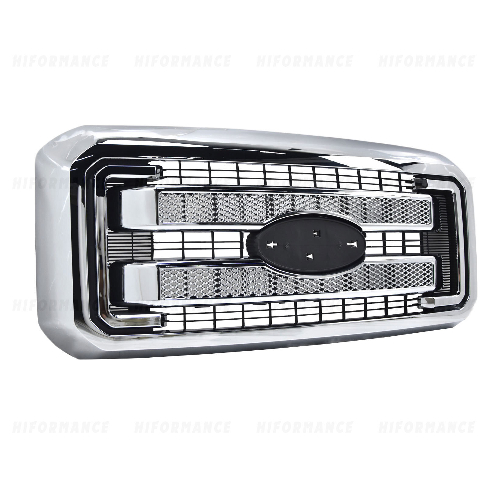 Platinum Front Grille Upper Grill Chrome For 2011-16 Ford F-250 F350 Super Duty